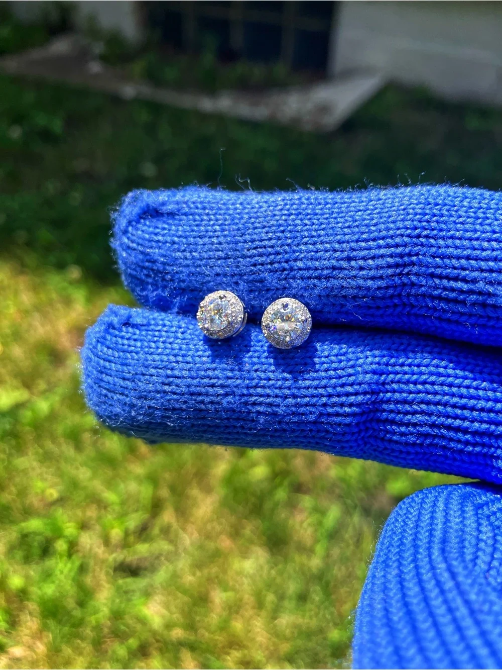 Brand New 925 Sterling Silver Moissanite Earrings